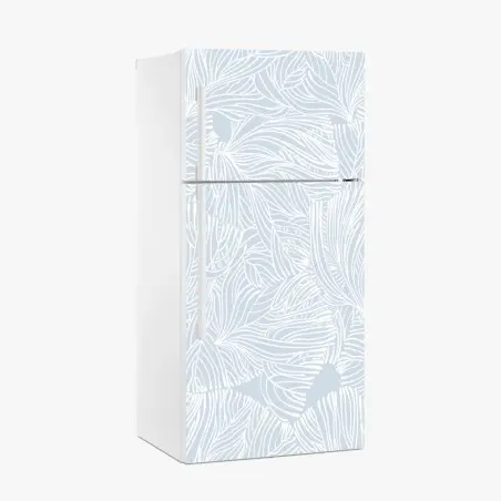 Kühlschrankaufkleber sanftes blaues botanisches muster – Wallnifity®