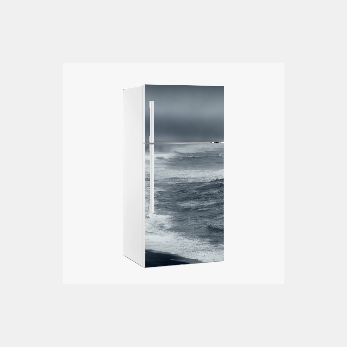 Kühlschrankaufkleber stürmische küste von Island panorama – Wallnifity®