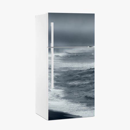 Kühlschrankaufkleber stürmische küste von Island panorama – Wallnifity®