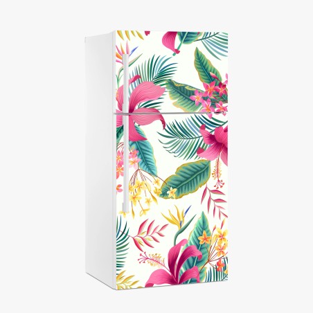 Kühlschrankaufkleber tropisches botanisches blumenmuster – Wallnifity®