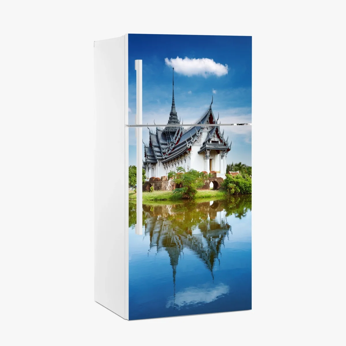 Kühlschrankaufkleber Sanphet Prasat palast am spiegelnden see – Wallnifity® Kühlschrankaufkleber Sanphet Prasat palast am spiegelnden see – Wallnifity®