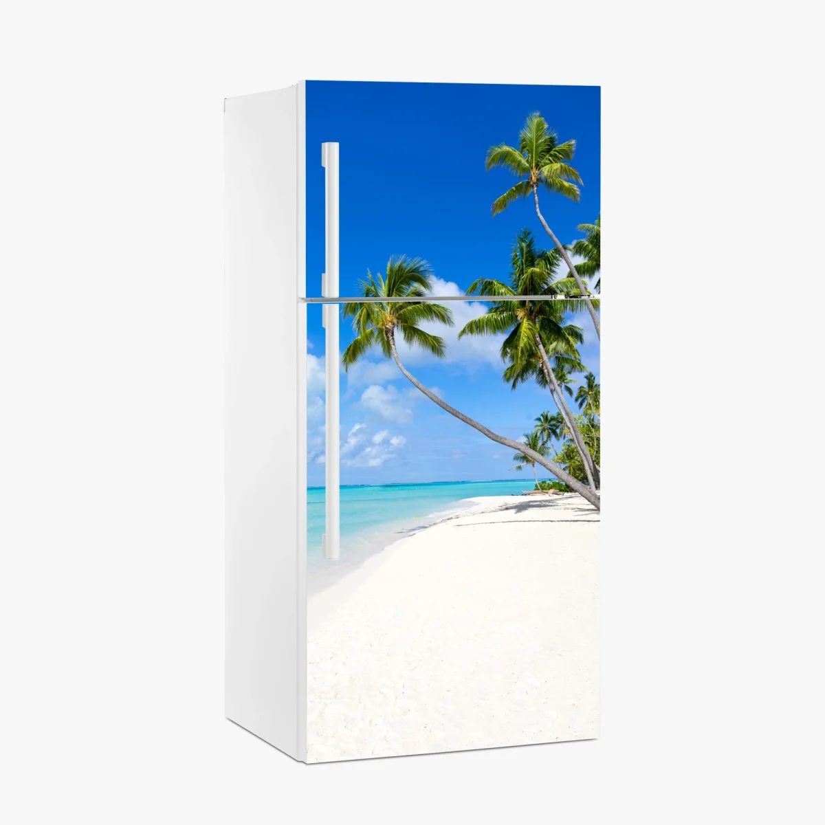 Kühlschrankaufkleber tropischer palmenstrand – Wallnifity® Kühlschrankaufkleber tropischer palmenstrand – Wallnifity®