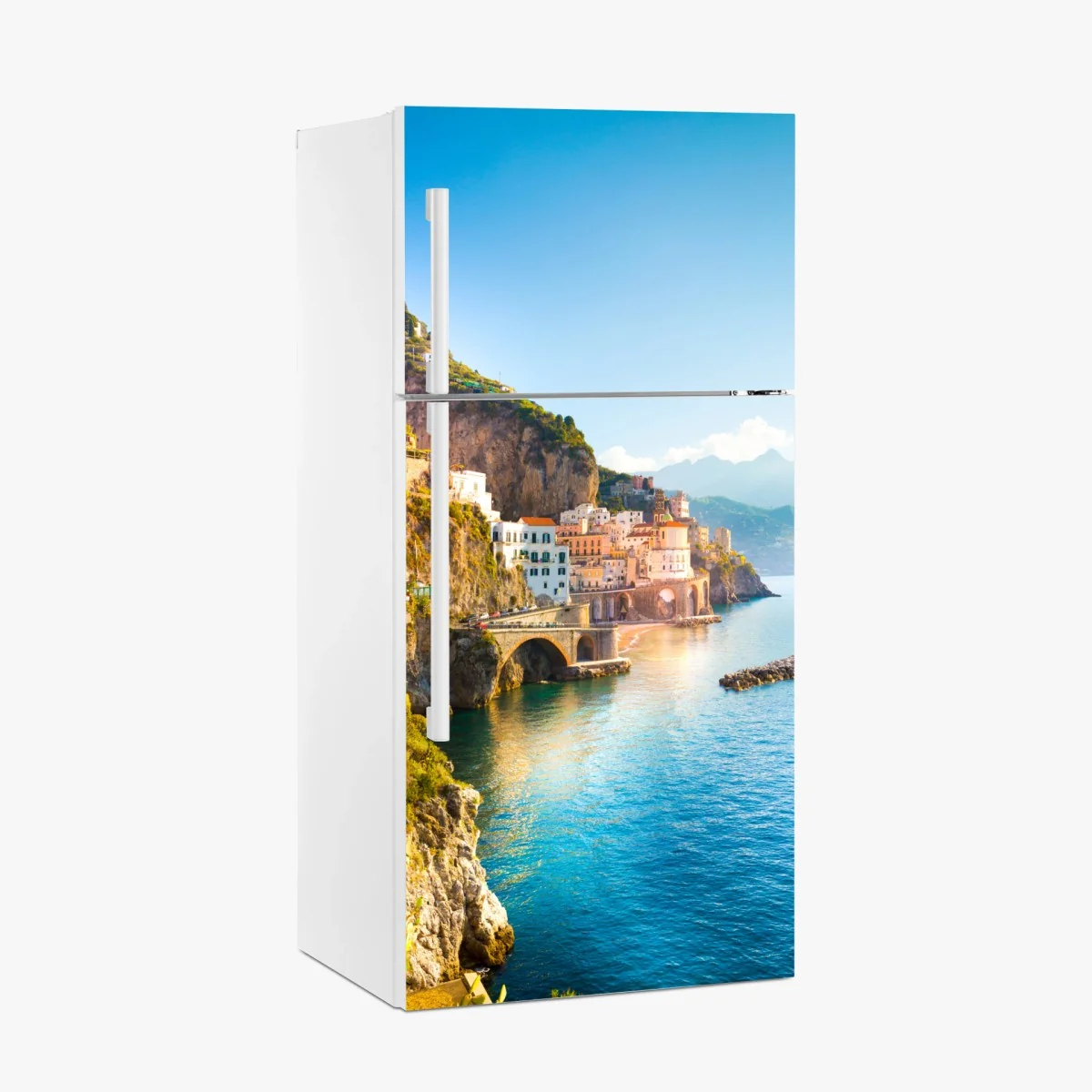 Kühlschrankaufkleber sonnige Amalfiküste – Wallnifity® Kühlschrankaufkleber sonnige Amalfiküste – Wallnifity®