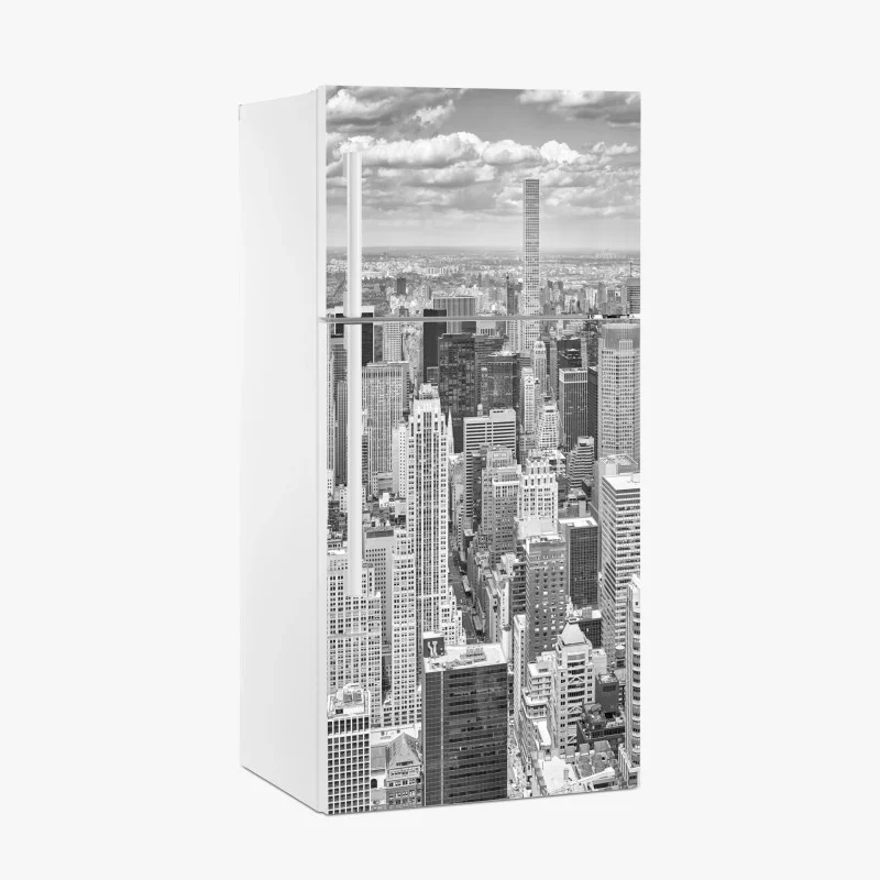Kühlschrankaufkleber panorama von New York in schwarzweiß