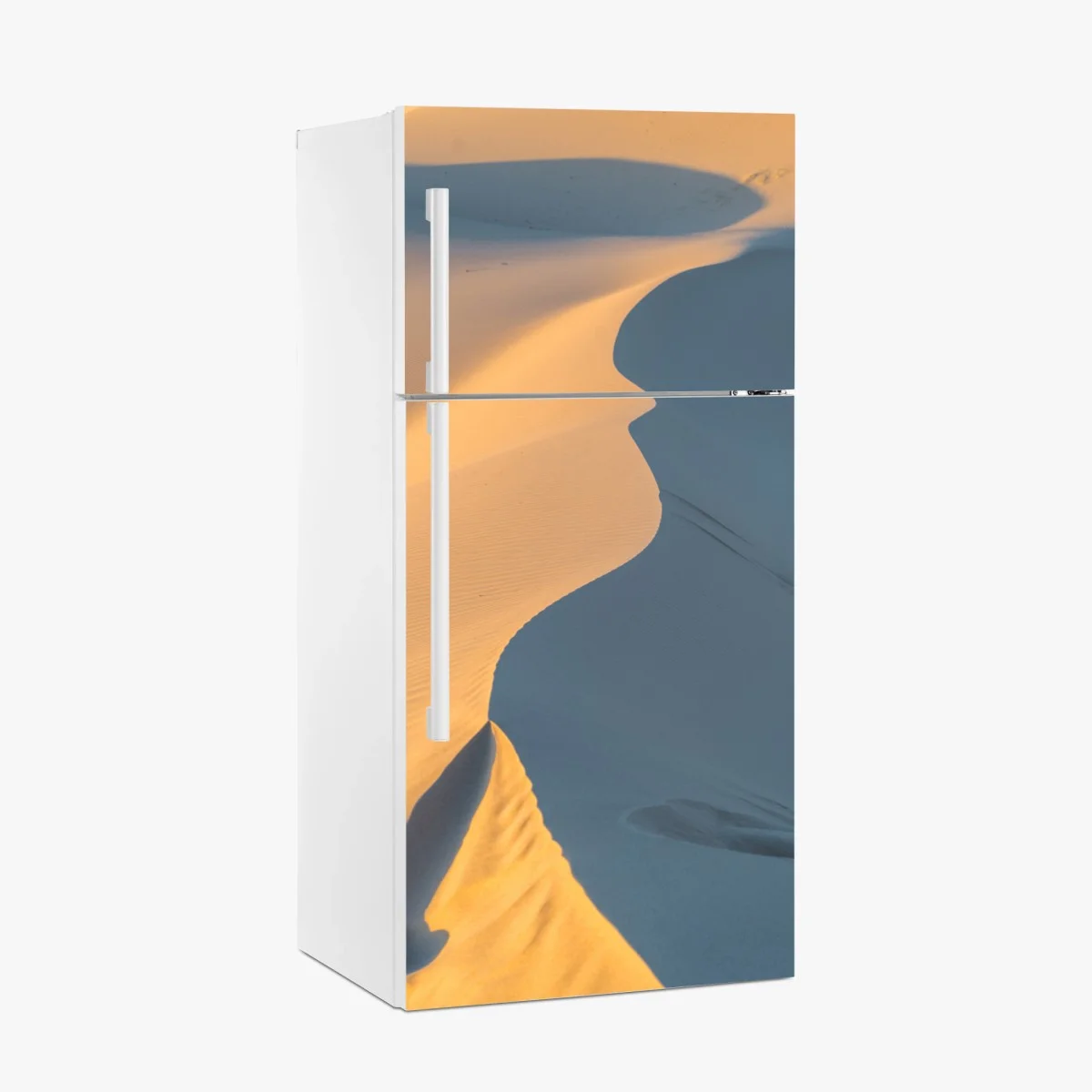 Kühlschrankaufkleber goldene dünenkurven – Wallnifity® Kühlschrankaufkleber goldene dünenkurven – Wallnifity®