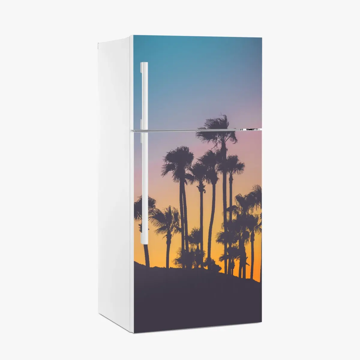 Kühlschrankaufkleber retro tropische palmen bei sonnenuntergang – Wallnifity® Kühlschrankaufkleber retro tropische palmen bei sonnenuntergang – Wallnifity®