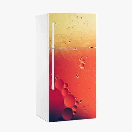 Kühlschrankaufkleber warme orange abstraktion mit blasen – Wallnifity®
