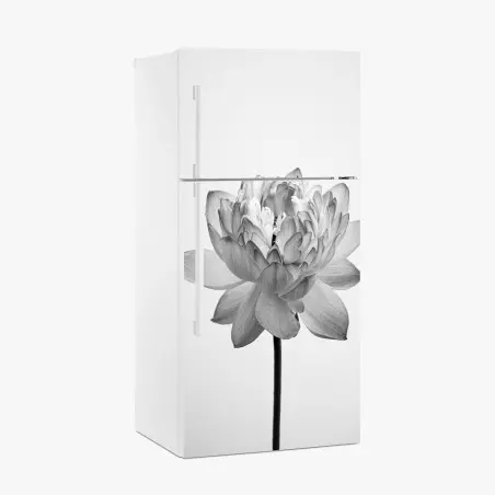 Kühlschrankaufkleber ruhevoller lotus in graustufen – Wallnifity®