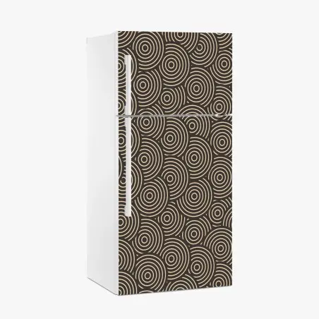 Kühlschrankaufkleber retro konzentrische kreise muster – Wallnifity®