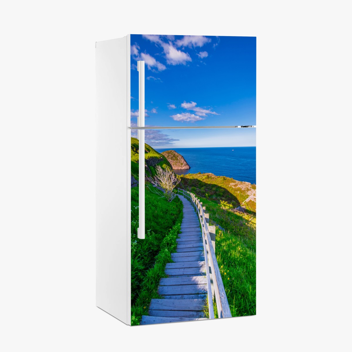 Kühlschrankaufkleber küstenpfad mit blick auf das meer – Wallnifity®