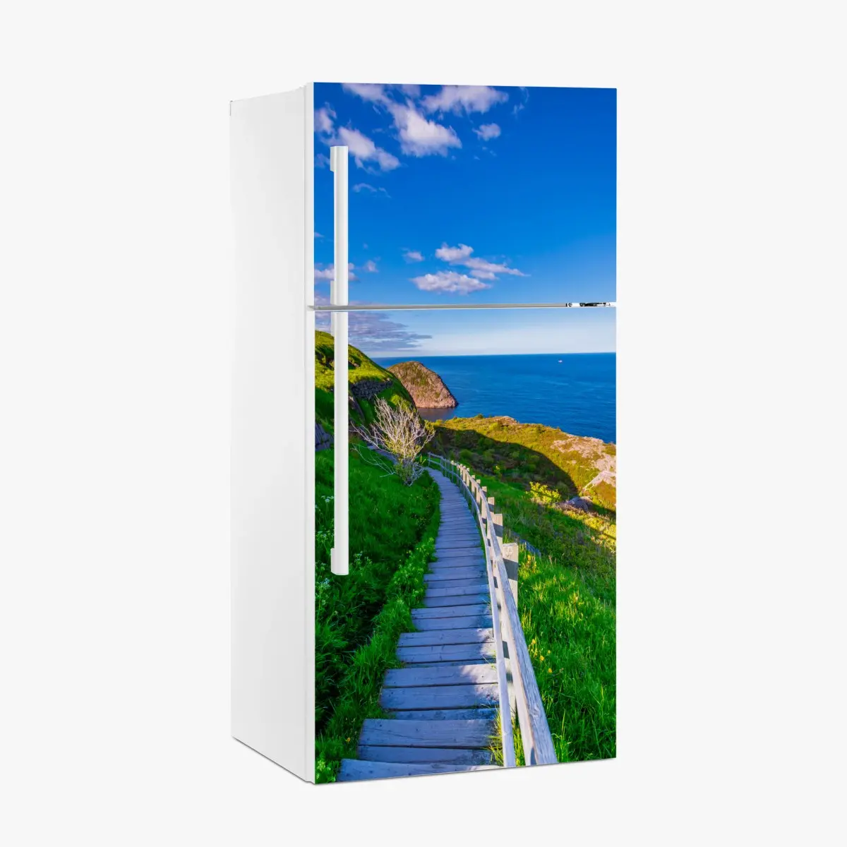 Kühlschrankaufkleber küstenpfad mit blick auf das meer – Wallnifity®