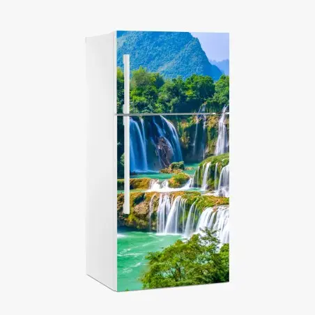 Kühlschrankaufkleber smaragdgrüne kaskaden – Wallnifity®