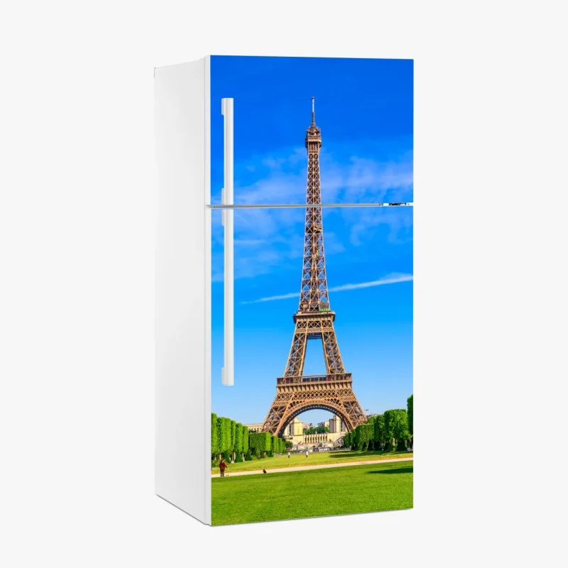 Kühlschrankaufkleber Eiffelturm am Champ de Mars, lebendige pariser skyline