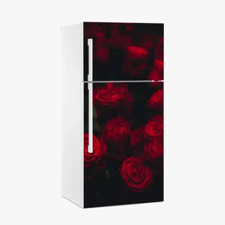 Kühlschrankaufkleber dunkler rosenstrauß – Wallnifity®