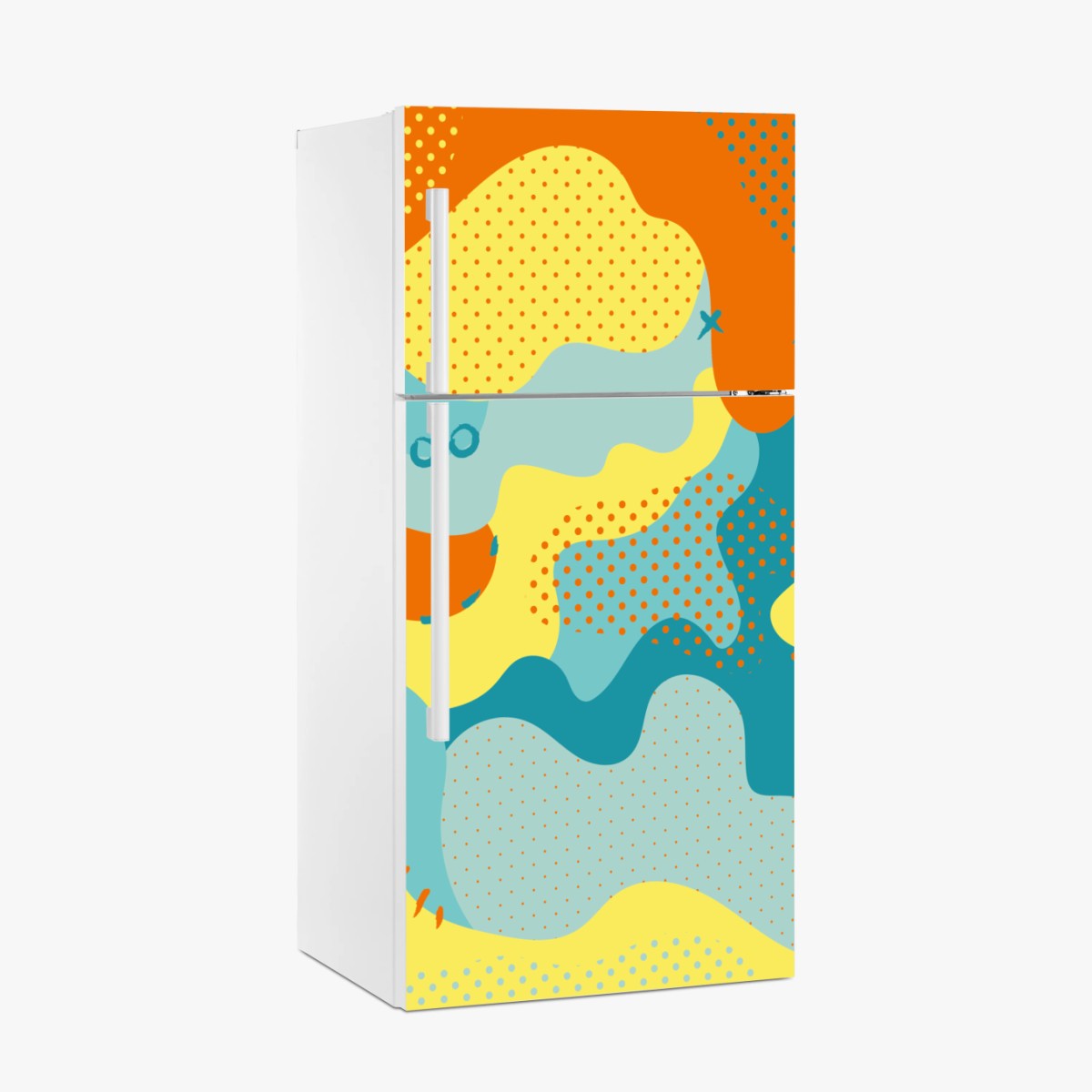 Kühlschrankaufkleber lebendige abstrakte pop-art-komposition – Wallnifity®