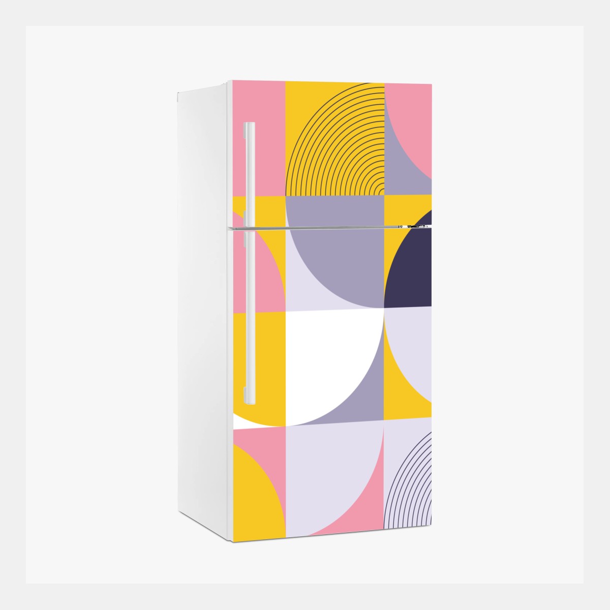 Kühlschrankaufkleber pastell geometrisches muster – Wallnifity®
