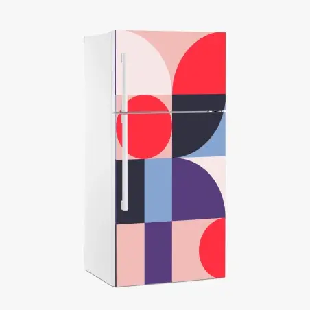 Kühlschrankaufkleber geometrische pastellkomposition – Wallnifity®