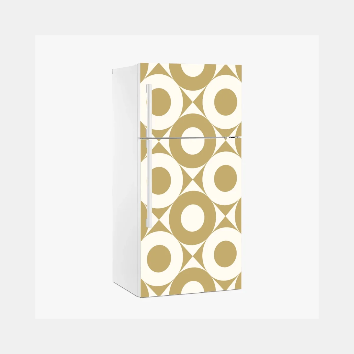 Kühlschrankaufkleber goldenes geometrisches kreismuster – Wallnifity® Kühlschrankaufkleber goldenes geometrisches kreismuster – Wallnifity®