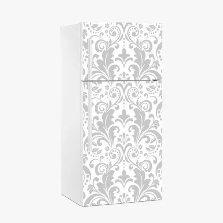 Kühlschrankaufkleber elegantes graues damastmuster – Wallnifity®