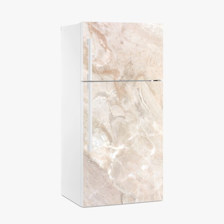 Kühlschrankaufkleber beige marmorstruktur – Wallnifity®