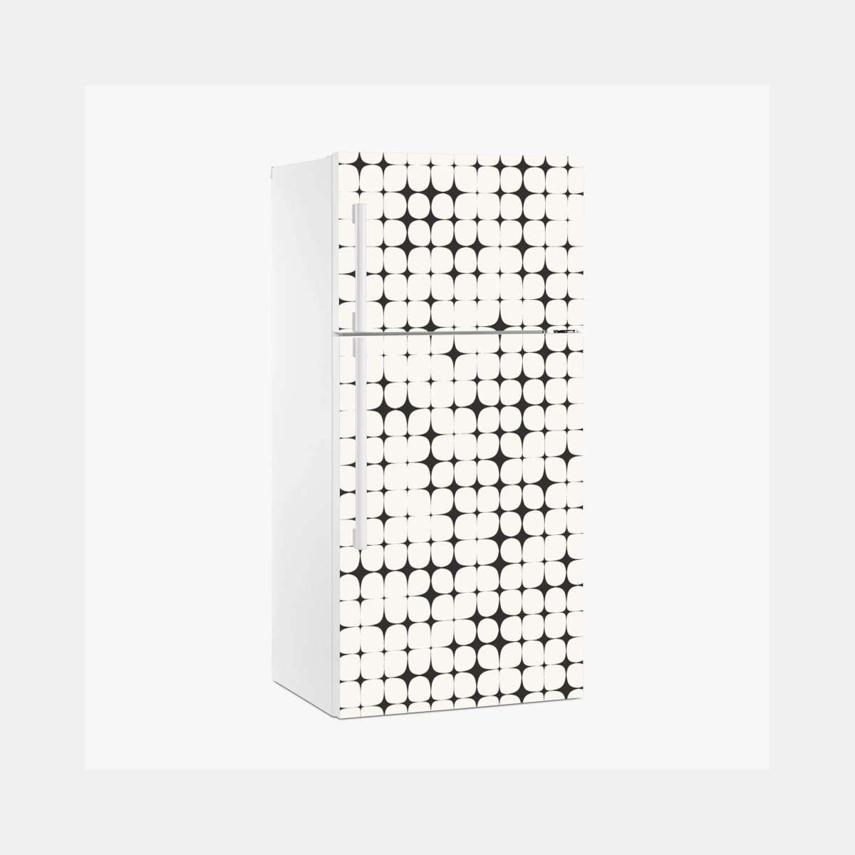 Kühlschrankaufkleber monochromes geometrisches punktmuster – Wallnifity®