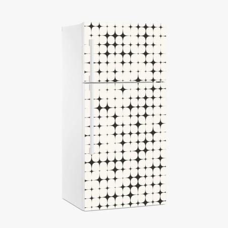 Kühlschrankaufkleber monochromes geometrisches punktmuster – Wallnifity®