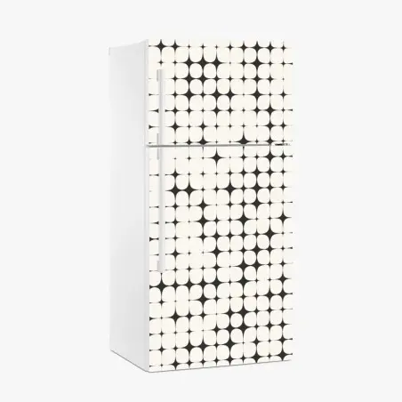 Kühlschrankaufkleber monochromes geometrisches punktmuster – Wallnifity®