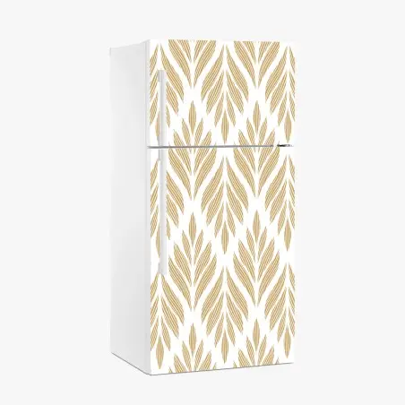 Kühlschrankaufkleber goldenes blattmuster nahtloses design – Wallnifity®