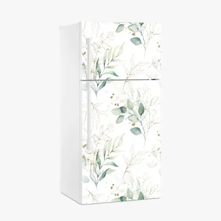Kühlschrankaufkleber sanftes eukalyptus aquarellmuster – Wallnifity®