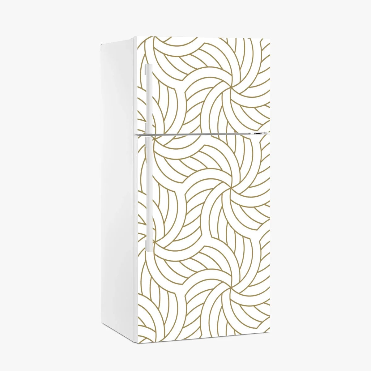 Kühlschrankaufkleber goldenes geometrisches wirbelmuster – Wallnifity® Kühlschrankaufkleber goldenes geometrisches wirbelmuster – Wallnifity®