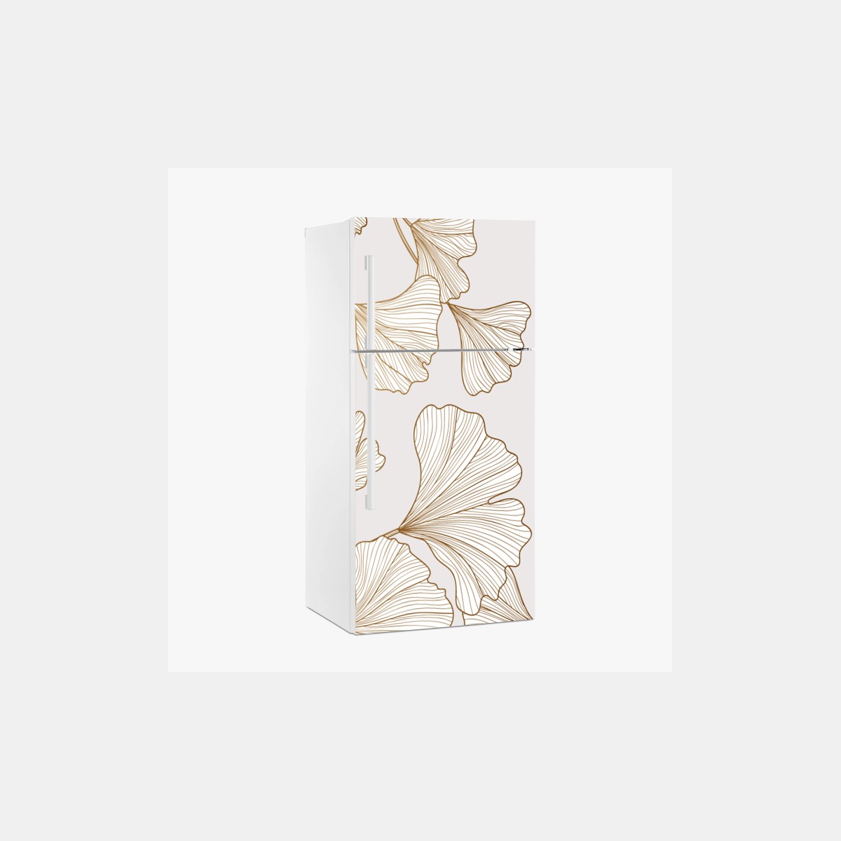 Kühlschrankaufkleber feines goldenes ginkgo-blätter muster – Wallnifity®