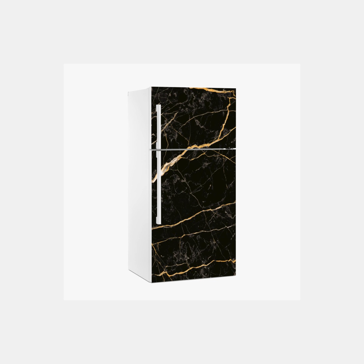 Kühlschrankaufkleber schwarzer marmor mit goldenen adern – Wallnifity®