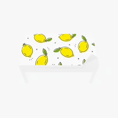 Tischaufkleber und Schreibtischaufkleber sonniges zitronenmuster – Wallnifity®