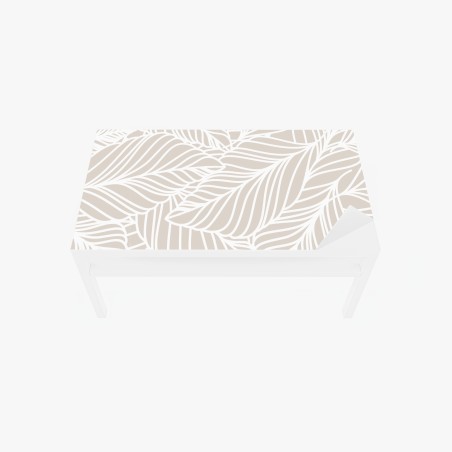 Tischaufkleber und Schreibtischaufkleber beige botanisches blattmuster – Wallnifity®