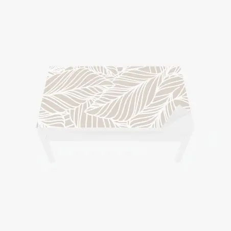 Tischaufkleber und Schreibtischaufkleber beige botanisches blattmuster – Wallnifity®