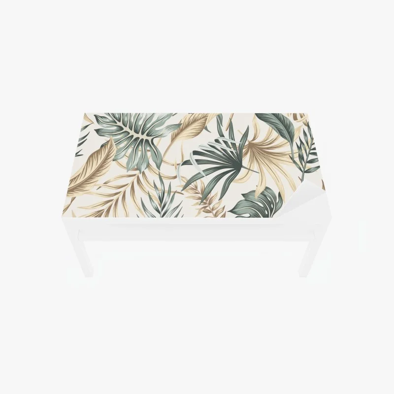 Tischaufkleber und Schreibtischaufkleber tropisches botanisches blättermuster