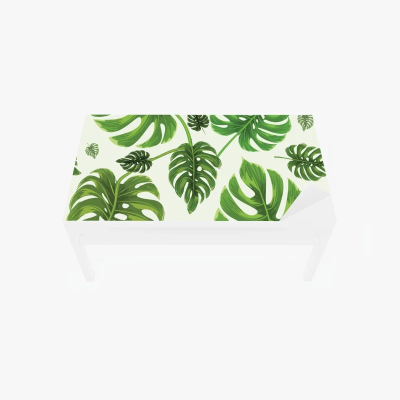 Tischaufkleber und Schreibtischaufkleber tropisches monstera-blattmuster