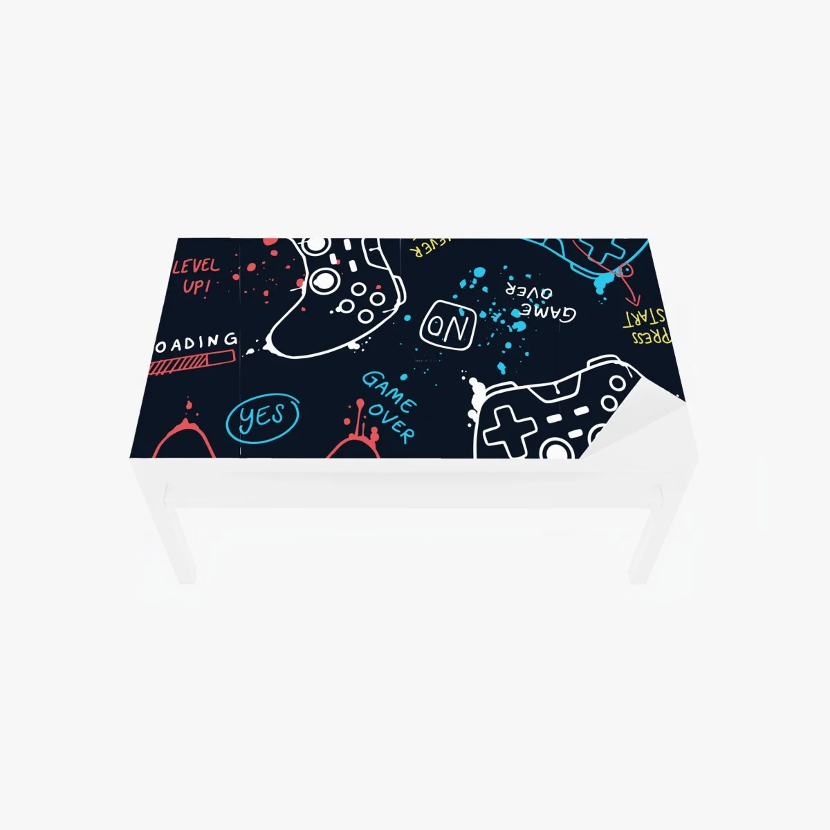 Tischaufkleber und Schreibtischaufkleber buntes gamepad-muster – Wallnifity® Tischaufkleber und Schreibtischaufkleber buntes gamepad-muster – Wallnifity®