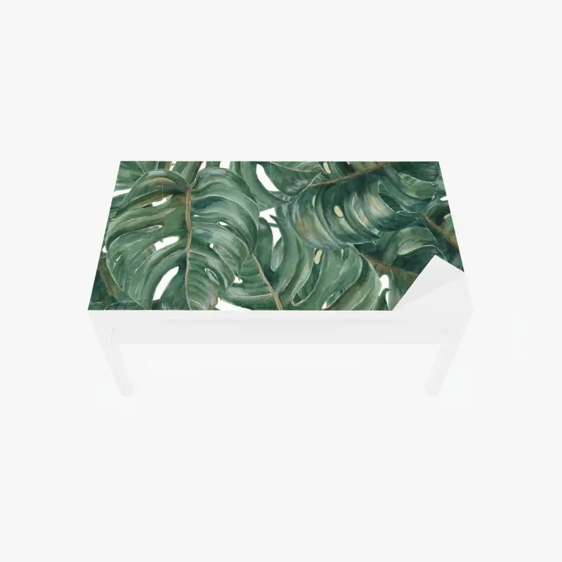 Tischaufkleber und Schreibtischaufkleber monstera blätter in aquarell