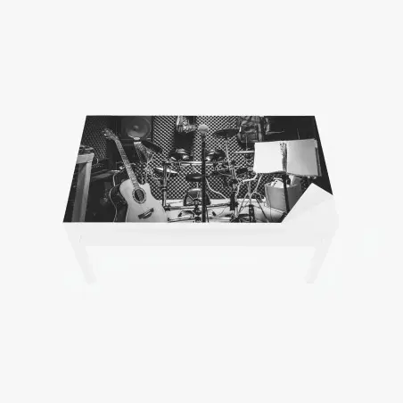 Tischaufkleber und Schreibtischaufkleber monochromes musikstudio – Wallnifity®