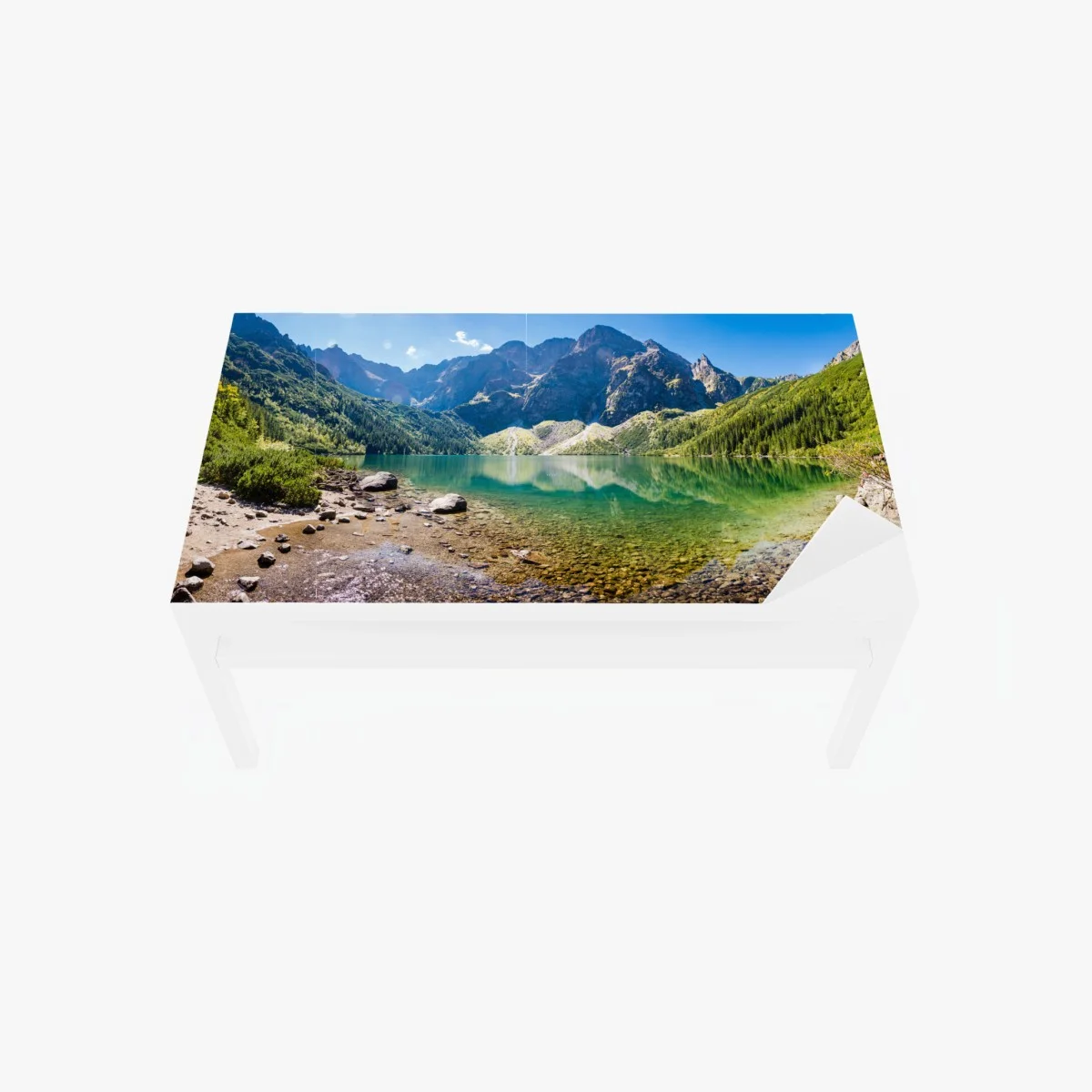 Tischaufkleber und Schreibtischaufkleber ruhiger alpensee – Wallnifity® Tischaufkleber und Schreibtischaufkleber ruhiger alpensee – Wallnifity®