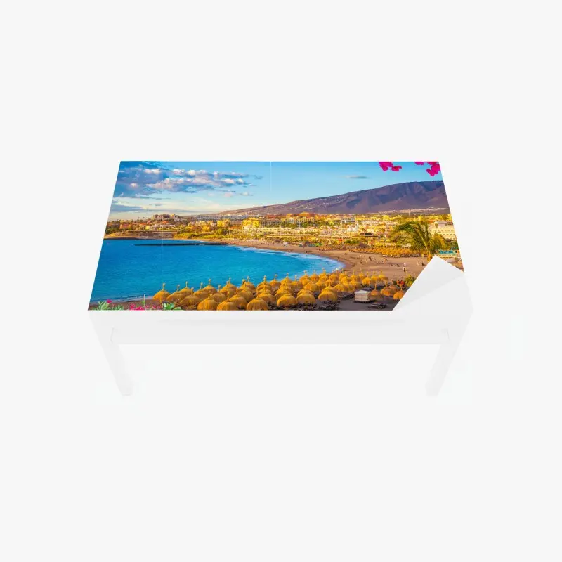 Tischaufkleber und Schreibtischaufkleber sonniger strand Torviscas, Teneriffa