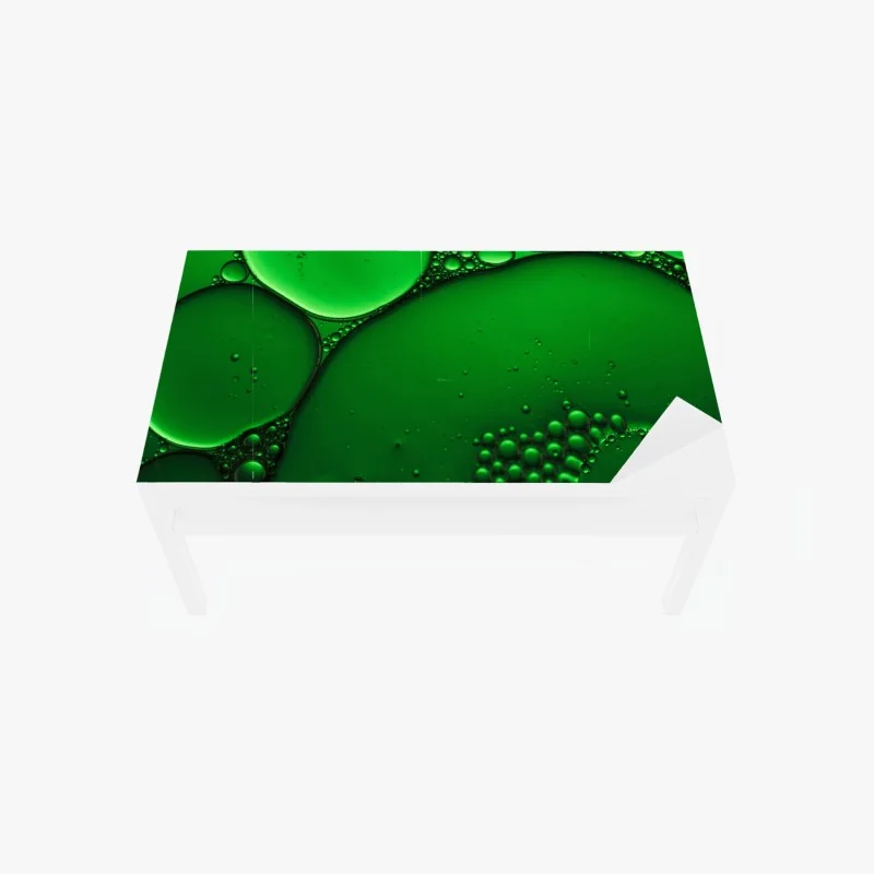 Tischaufkleber und Schreibtischaufkleber grüne blasen abstrakte komposition