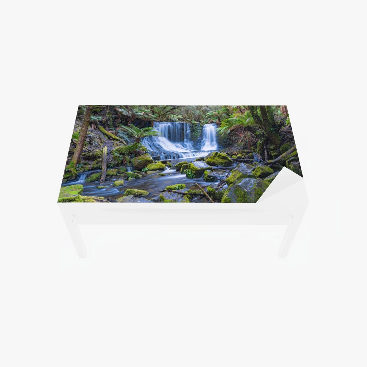 Tischaufkleber und Schreibtischaufkleber friedlicher waldwasserfall – Wallnifity® Tischaufkleber und Schreibtischaufkleber friedlicher waldwasserfall – Wallnifity®