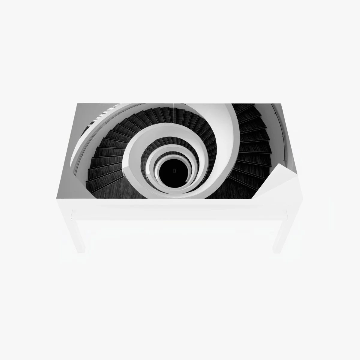 Tischaufkleber und Schreibtischaufkleber spiraltreppe in monochrom – Wallnifity® Tischaufkleber und Schreibtischaufkleber spiraltreppe in monochrom – Wallnifity®