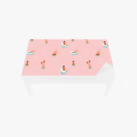 Tischaufkleber und Schreibtischaufkleber verspieltes pastell poolmuster – Wallnifity®