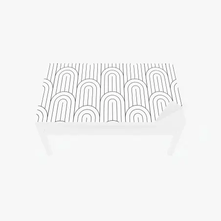 Tischaufkleber und Schreibtischaufkleber monochromes bogenmuster – Wallnifity®