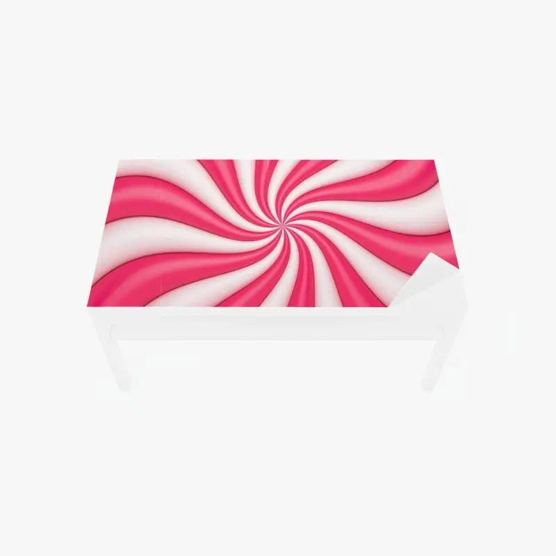 Tischaufkleber und Schreibtischaufkleber rosa bonbonspirale