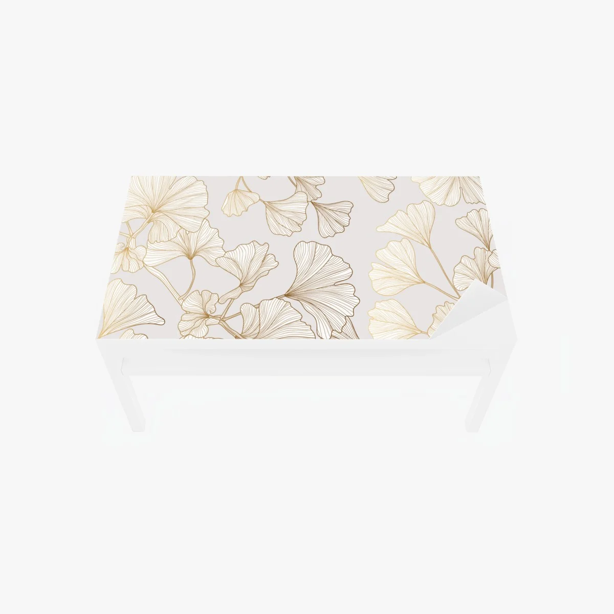 Tischaufkleber und Schreibtischaufkleber feines goldenes ginkgo-blätter muster – Wallnifity® Tischaufkleber und Schreibtischaufkleber feines goldenes ginkgo-blätter muster – Wallnifity®