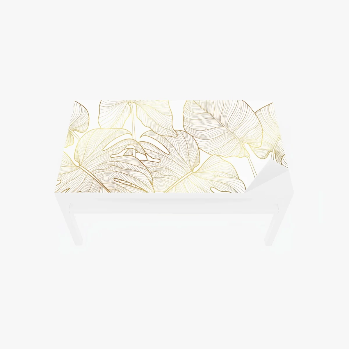 Tischaufkleber und Schreibtischaufkleber goldene botanische blattzeichnung – Wallnifity® Tischaufkleber und Schreibtischaufkleber goldene botanische blattzeichnung – Wallnifity®